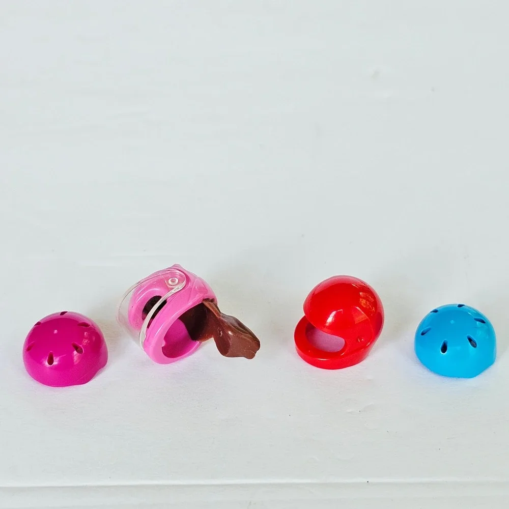 LEGO Friends Mini-doll Helmets Set of 4 Pink Red Blue Headgear Accessories 2357